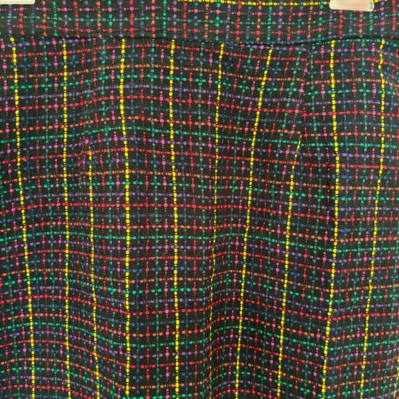 Multi-Colored Tweed Black Vintage Wool Skirt - Picture 5 of 6